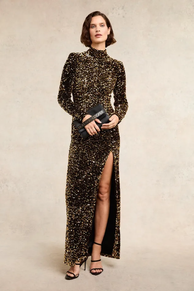 Holland Cooper Victoria Sequin Maxi Dress Women Dresses Holland Cooper Victoria Sequin Maxi Dress Women Dresses