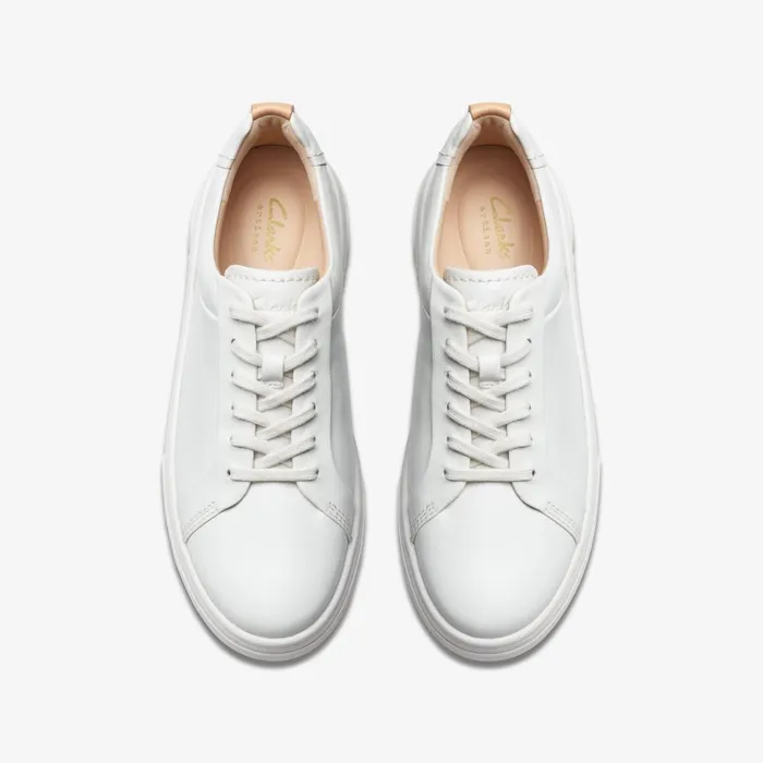 Hollyhock Walk Off White Leather Women Clarks Sneakers