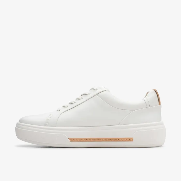 Hollyhock Walk Off White Leather Women Clarks Sneakers