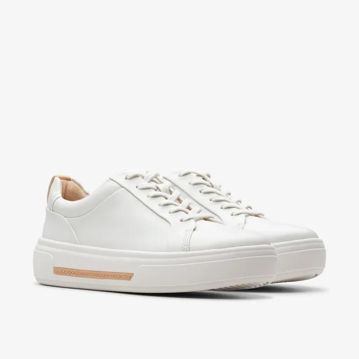 Hollyhock Walk Off White Leather Women Clarks Sneakers