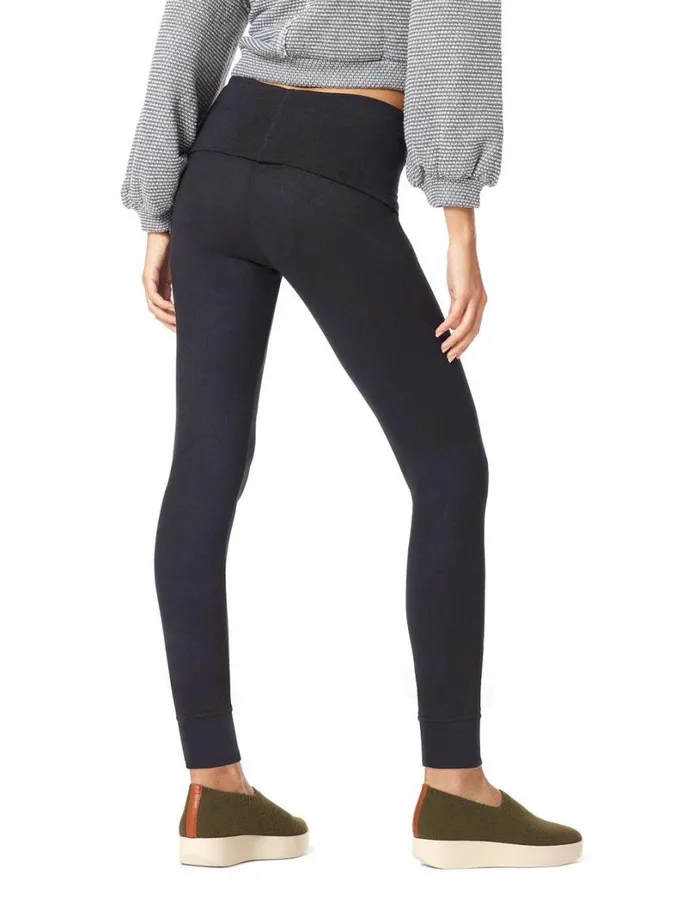 Hue 034Curl Up034 Waist Ultra Brushed Leggings Black Women Knit