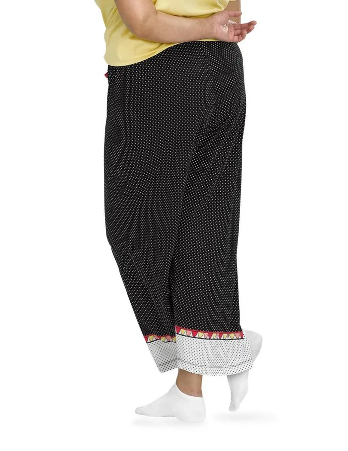 Hue Borderline Classic Capri PJ Black Women Plus Size