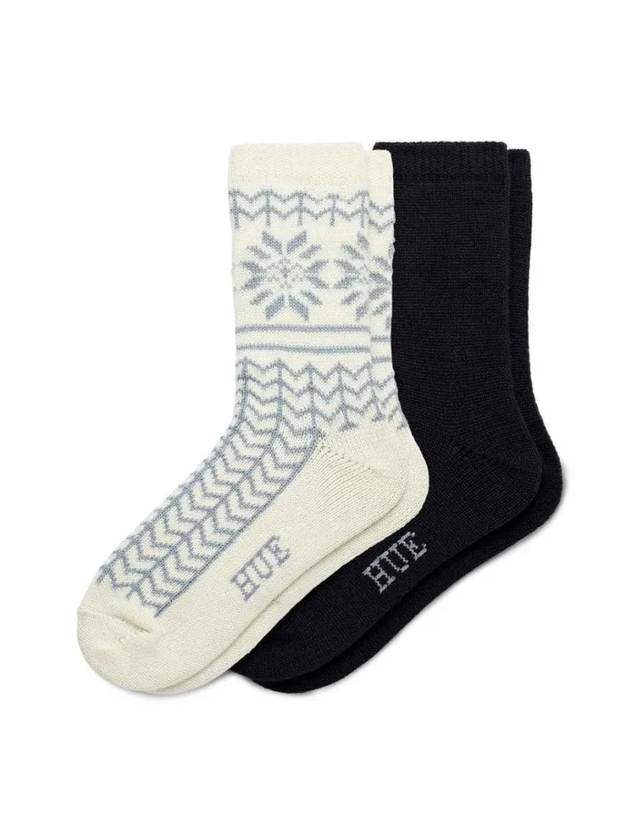 Hue Folkloric Boot Sock 2 Pair Pack Birch Women Boot Socks