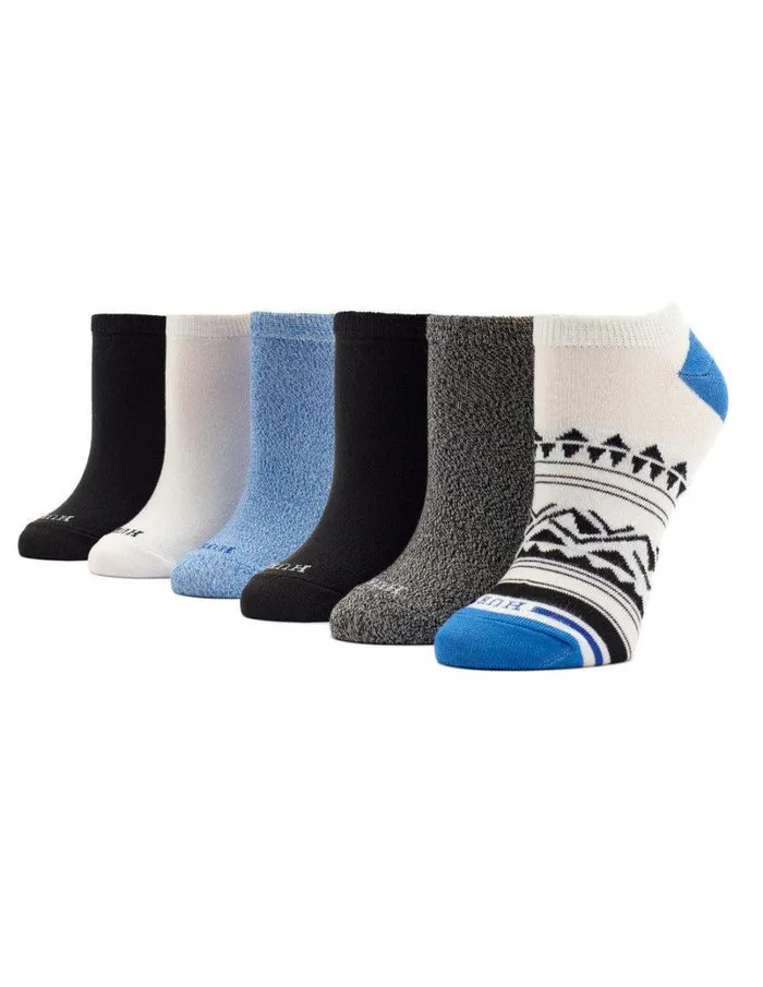 Hue Super Soft Shoe Liner 6 Pair Pack Aztec Pack Women Cozy
