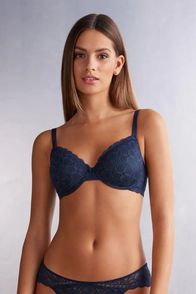 Intimissimi Balconette Women Francesca Balconette Bra In Lace Blue 1467 8211 Intense Blue Intimissimi Balconette Women Francesca Balconette Bra In Lace Blue 1467 8211 Intense Blue