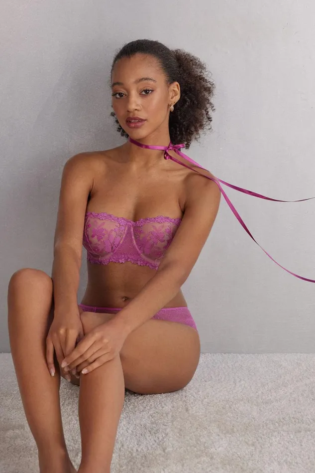 Intimissimi Balconette Women In Full Bloom Balconette Bandeau Bra Pink 343j 8211 Bright Violet