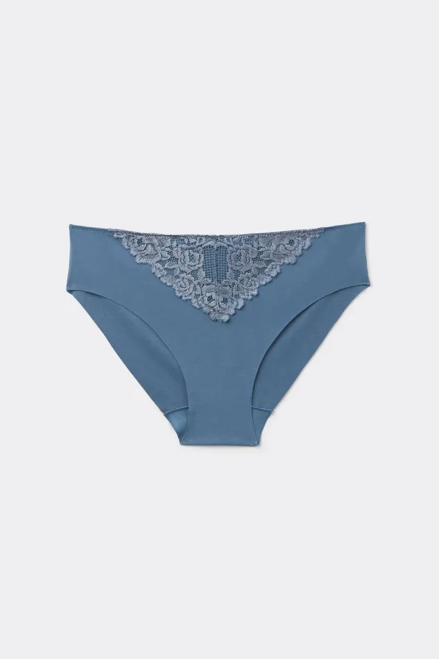 Intimissimi Bikini Panties Women Pretty Flowers Seamless Cotton Panties Blue 658j 8211 Lapis Blue