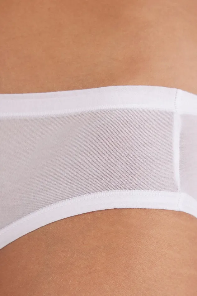 Intimissimi Bikini Panties Women Ultralight Cotton Panties White 001 8211 White