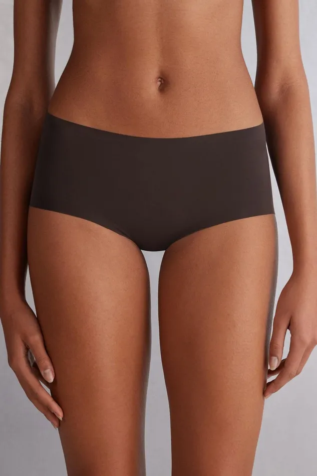 Intimissimi Boyshorts and Hipsters Women Seamless Microfiber Hipster Brown 705j 8211 Mocha Moka Brown