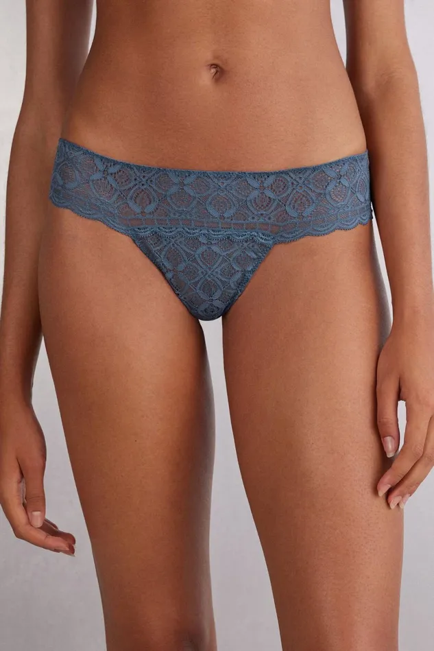 Intimissimi Brazilian Cut Women Lace Brazilian Blue 658j 8211 Lapis Blue