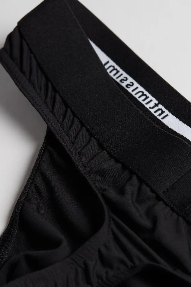Intimissimi Briefs Men Logo Detailed Microfiber Thong Black 019 8211 Black