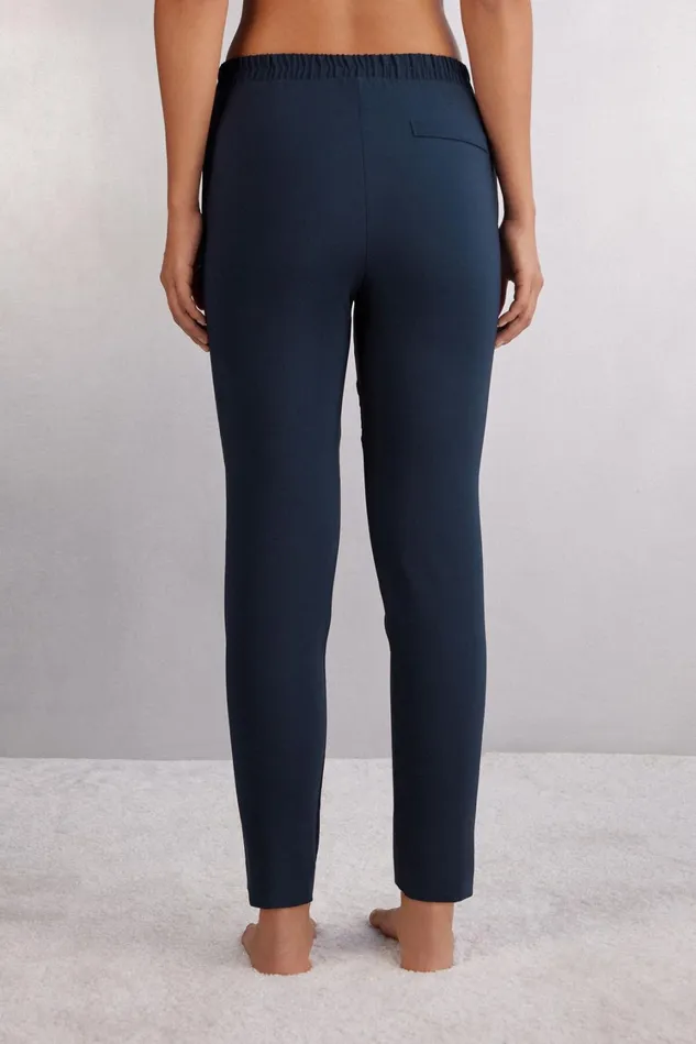 Intimissimi Leggings Pants Women Trousers With Pockets Blue 1467 8211 Intense Blue