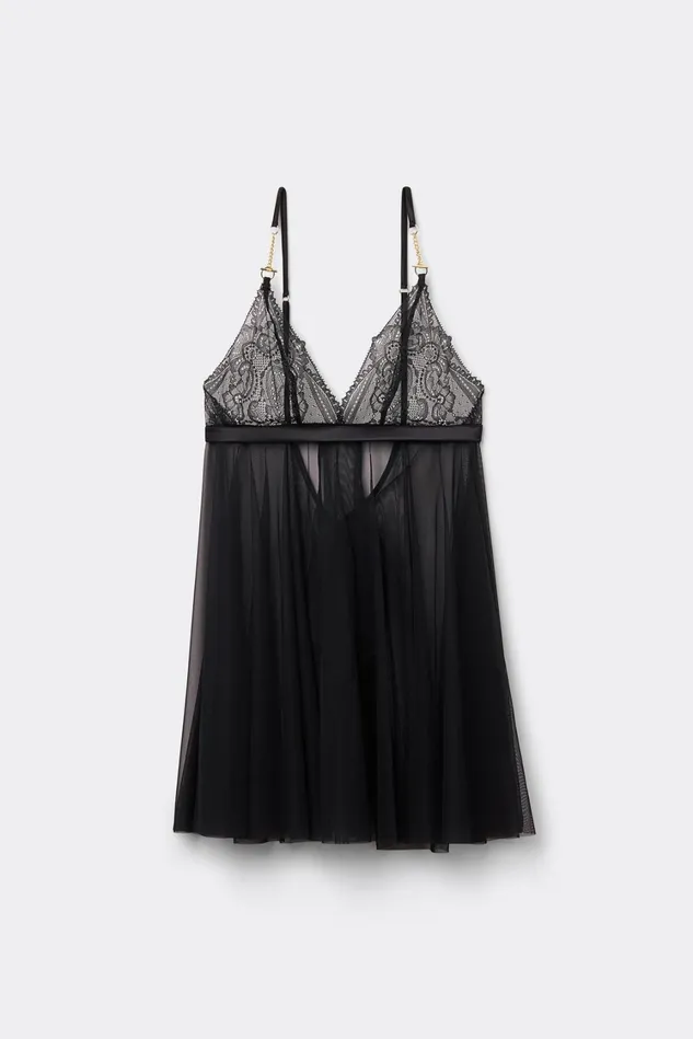 Intimissimi Lingerie Bodysuits Women A Timeless Night Babydoll Black 019 8211 Black