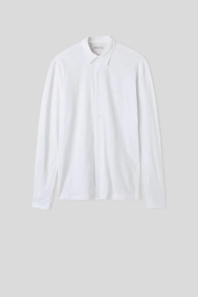 Intimissimi Long Sleeve Tops Men Slub Cotton Long Sleeve Shirt White 001 8211 White