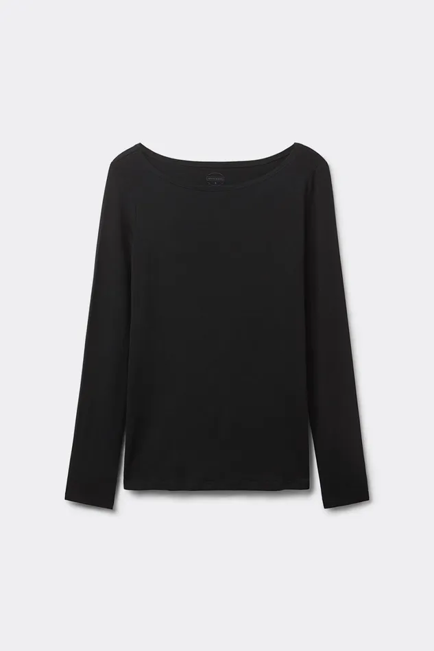 Intimissimi Long Sleeve Tops Women Long Sleeve Bateau Neck Top In Micromodal Black 019 8211 Black