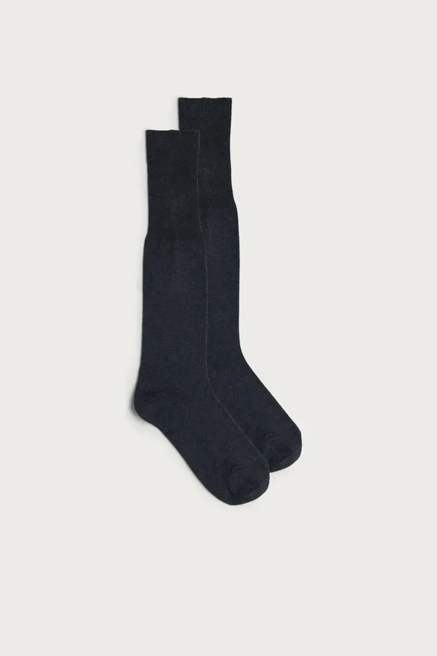 Intimissimi Long Socks Men Tall Warm Cotton Socks Grey 020 8211 Anthracite Gray Heather Intimissimi Long Socks Men Tall Warm Cotton Socks Grey 020 8211 Anthracite Gray Heather