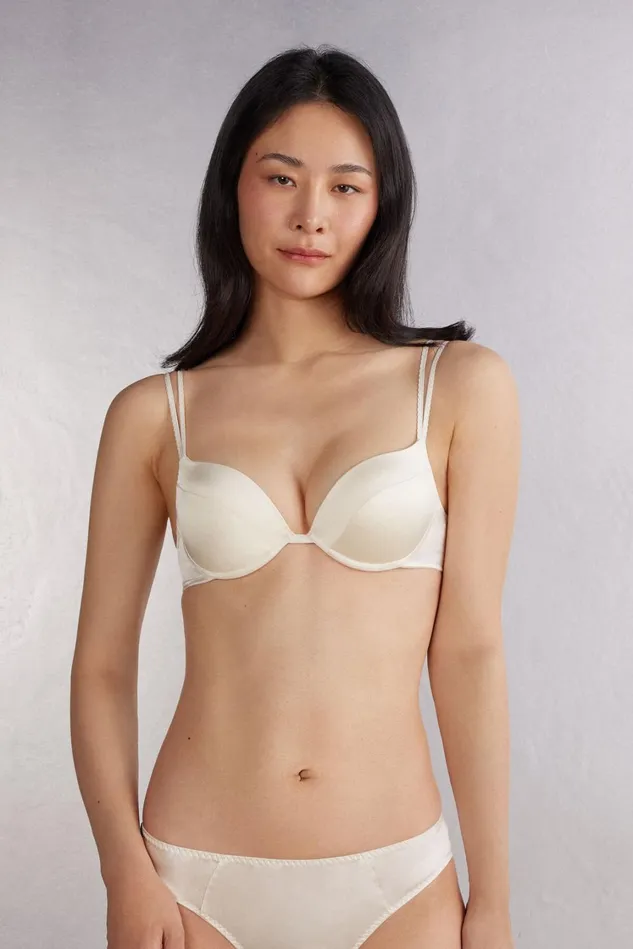 Intimissimi PushUp Super PushUp Women Simona Super PushUp Bra In Silk Ivory 2127 8211 Talc White Intimissimi PushUp Super PushUp Women Simona Super PushUp Bra In Silk Ivory 2127 8211 Talc White