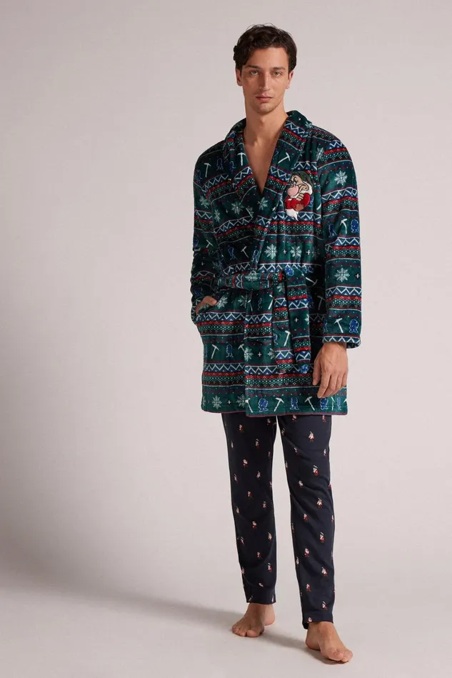 Intimissimi Robes Men Grumpy Disney Fleece Robe Green 759j 8211 Verde