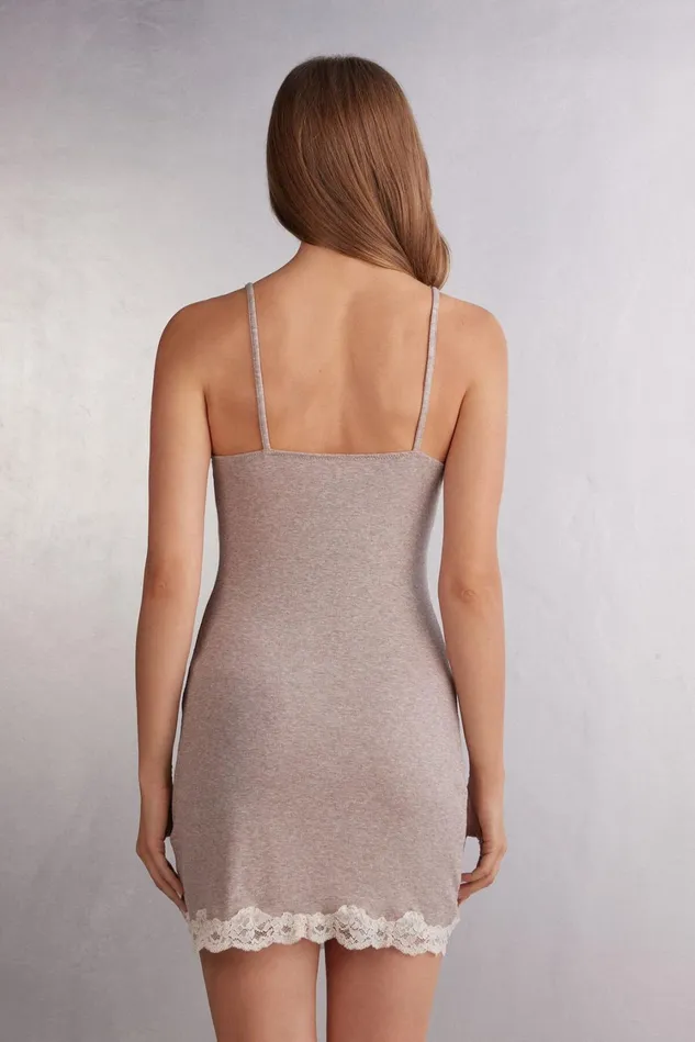 Intimissimi Slips Babydolls Women Effortless Beauty Chemise Brown 767j 8211 Light Browncream
