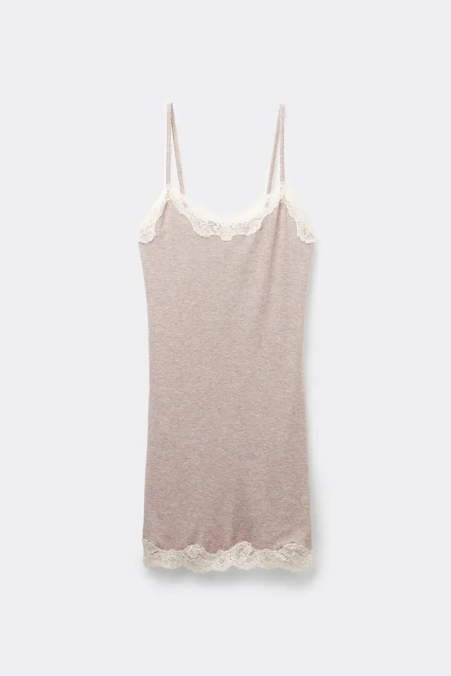 Intimissimi Slips Babydolls Women Effortless Beauty Chemise Brown 767j 8211 Light Browncream