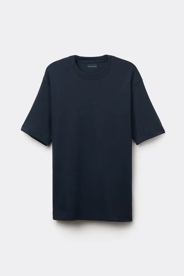 Intimissimi TShirts Polos Men Cotton Interlock Oversized TShirt Blue 800 8211 Blu Notte