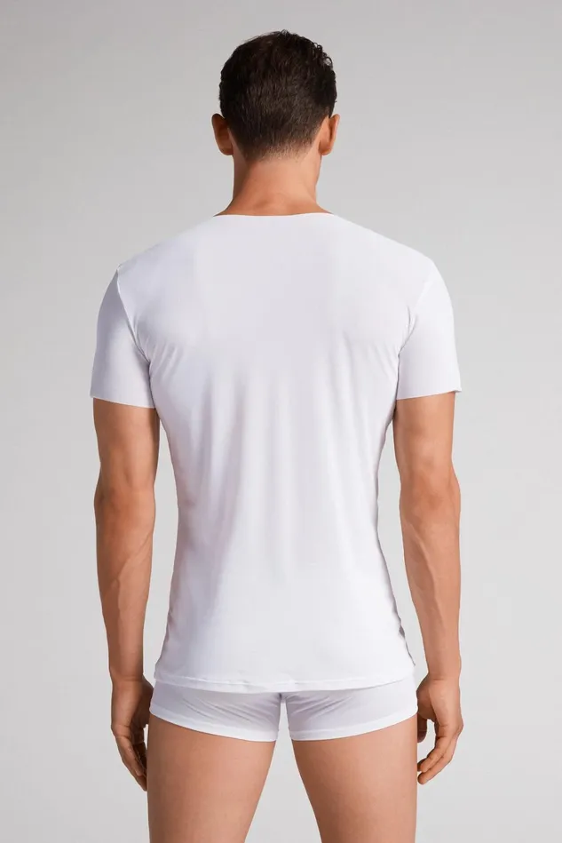 Intimissimi TShirts Polos Men Seamless Micromesh Top White 001 8211 White