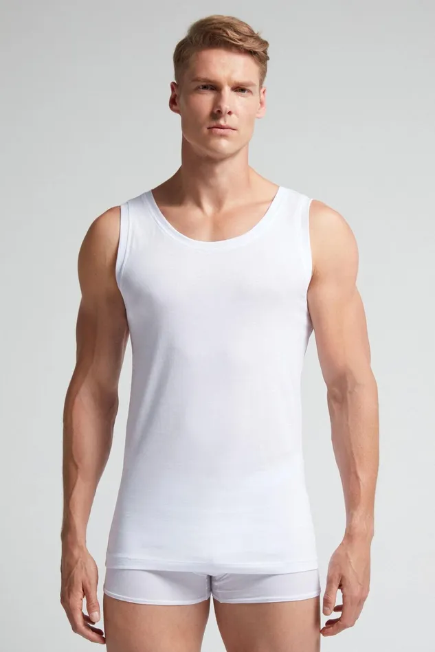 Intimissimi Tank Tops Undershirts Men Extrafine Superior Cotton Round Neck Tank Top White 001 8211 White Intimissimi Tank Tops Undershirts Men Extrafine Superior Cotton Round Neck Tank Top White 001 8211 White
