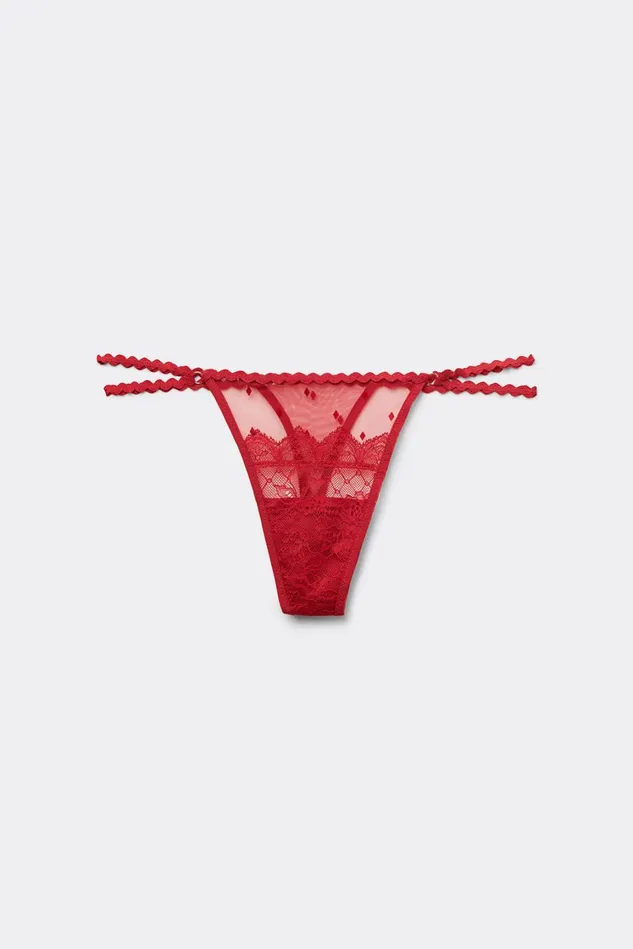 Intimissimi Thongs GStrings Women Winter Of Love String Thong Red 9888 8211 Candy Apple Red