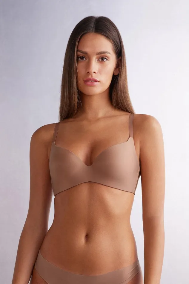Intimissimi Triangle Women Adele Wireless Boost Triangle Bra In Ultralight Microfiber Natural 417i 8211 Marrone Cappuccino Intimissimi Triangle Women Adele Wireless Boost Triangle Bra In Ultralight Microfiber Natural 417i 8211 Marrone Cappuccino