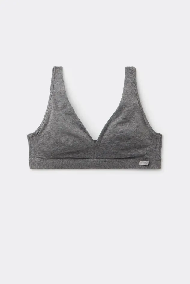Intimissimi Triangle Women Lara Cotton Triangle Bra Grey 616i 8211 Cloud Grey Blend
