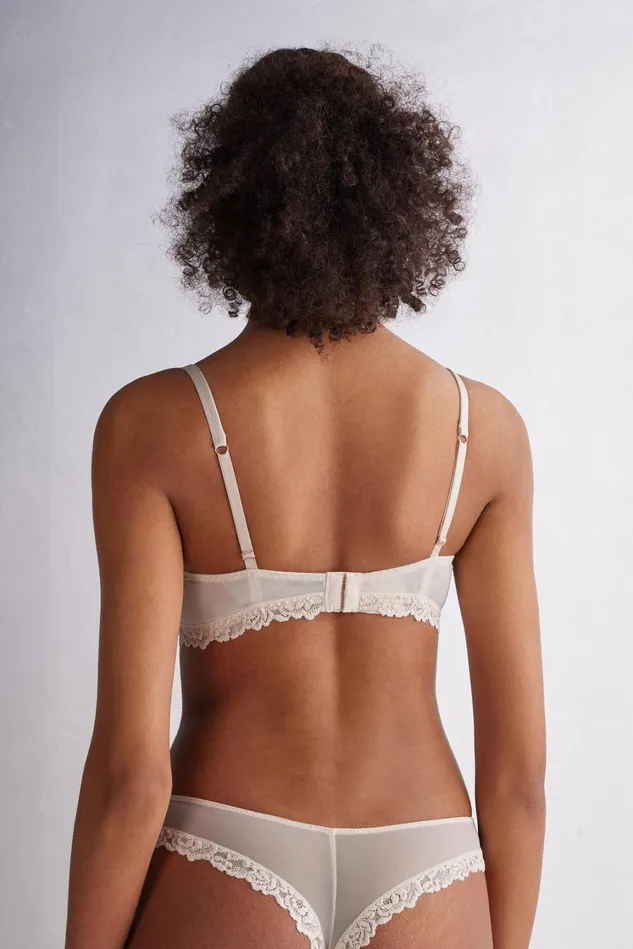 Intimissimi Triangle Women Pretty Flowers Tiziana Triangle Bra Natural 2280 8211 Avorio Crema