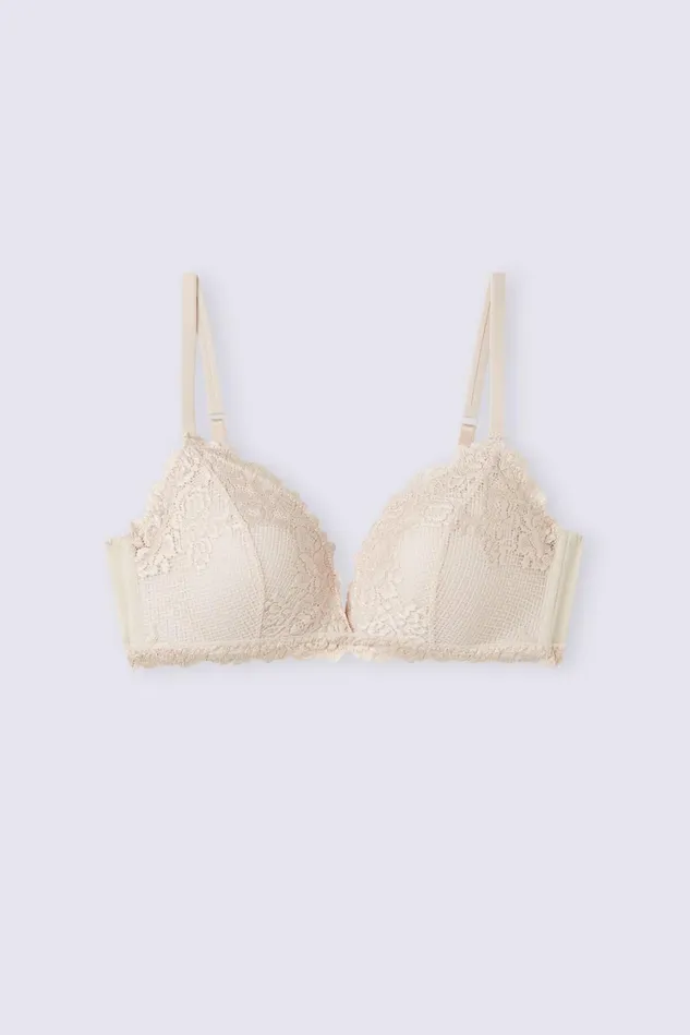 Intimissimi Triangle Women Pretty Flowers Tiziana Triangle Bra Natural 2280 8211 Avorio Crema