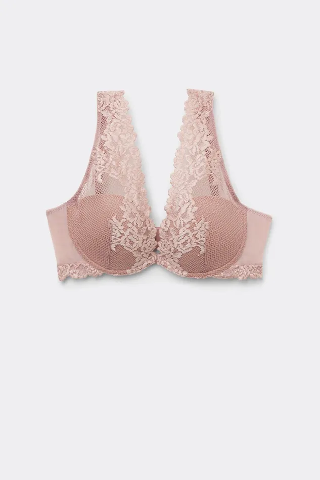 Intimissimi Underwire Women Pretty Flowers Elena Balconette Bra Pink 011i 8211 Elegant Pink