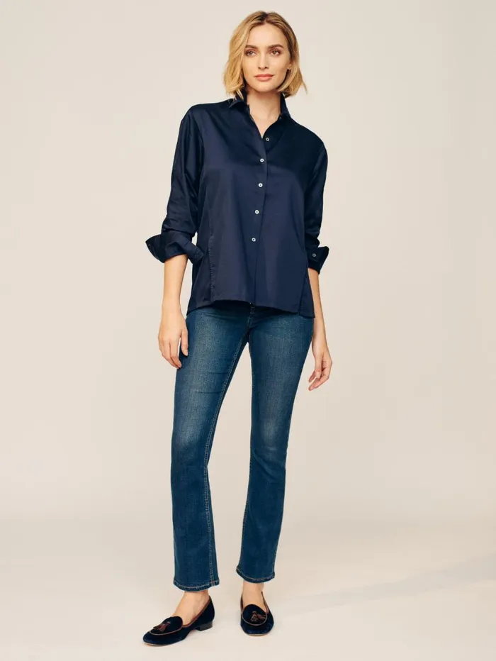 JMcLaughlin Alexis Shirt Navy Women Shirts and Tops JMcLaughlin Alexis Shirt Navy Women Shirts and Tops