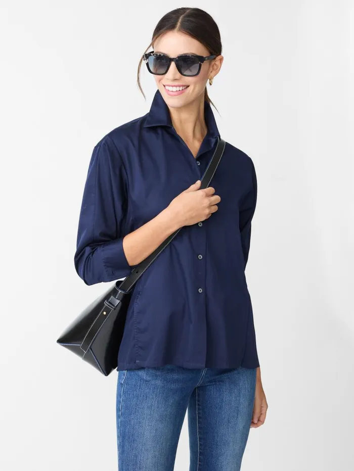 JMcLaughlin Alexis Shirt Navy Women Shirts and Tops JMcLaughlin Alexis Shirt Navy Women Shirts and Tops