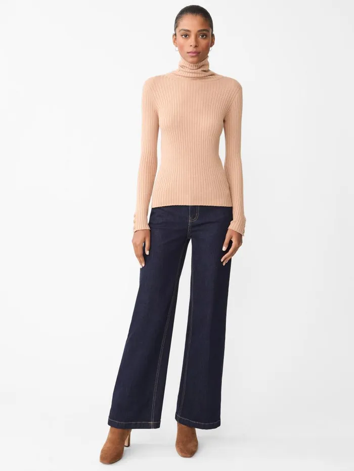 JMcLaughlin Arlette Turtleneck Heather Camel Women Sweaters JMcLaughlin Arlette Turtleneck Heather Camel Women Sweaters