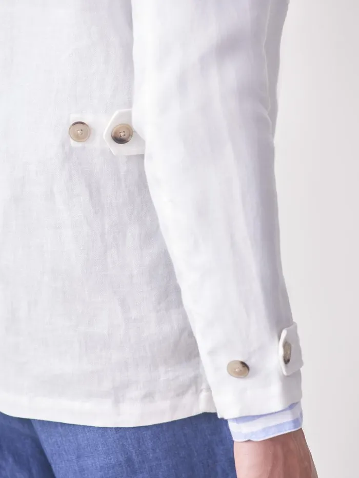 JMcLaughlin Brando Linen Safari Jacket In Herringbone Off White Men Jackets and Outerwear JMcLaughlin Brando Linen Safari Jacket In Herringbone Off White Men Jackets and Outerwear