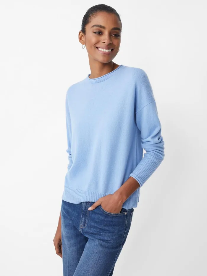 JMcLaughlin Caitie Cashmere Sweater Soft Blue Women Sweaters JMcLaughlin Caitie Cashmere Sweater Soft Blue Women Sweaters