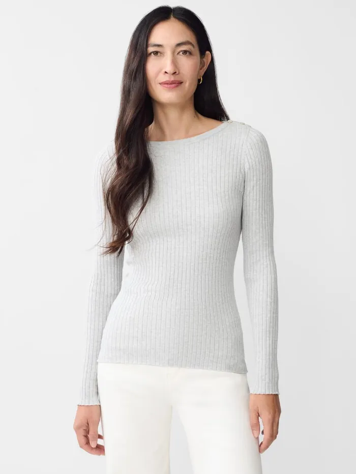 JMcLaughlin Della Sweater Heather Mineral Women Sweaters JMcLaughlin Della Sweater Heather Mineral Women Sweaters