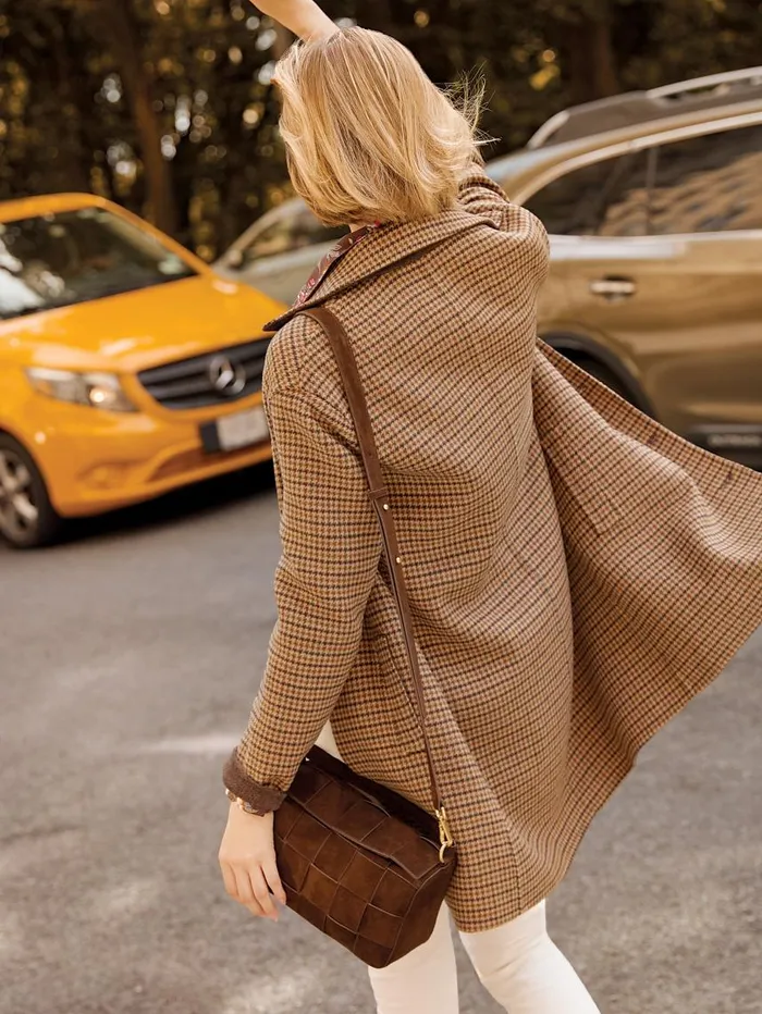 JMcLaughlin Frade Reversible Wool Coat In Houndstooth Tanbrowngreen Women Jackets and Outerwear JMcLaughlin Frade Reversible Wool Coat In Houndstooth Tanbrowngreen Women Jackets and Outerwear