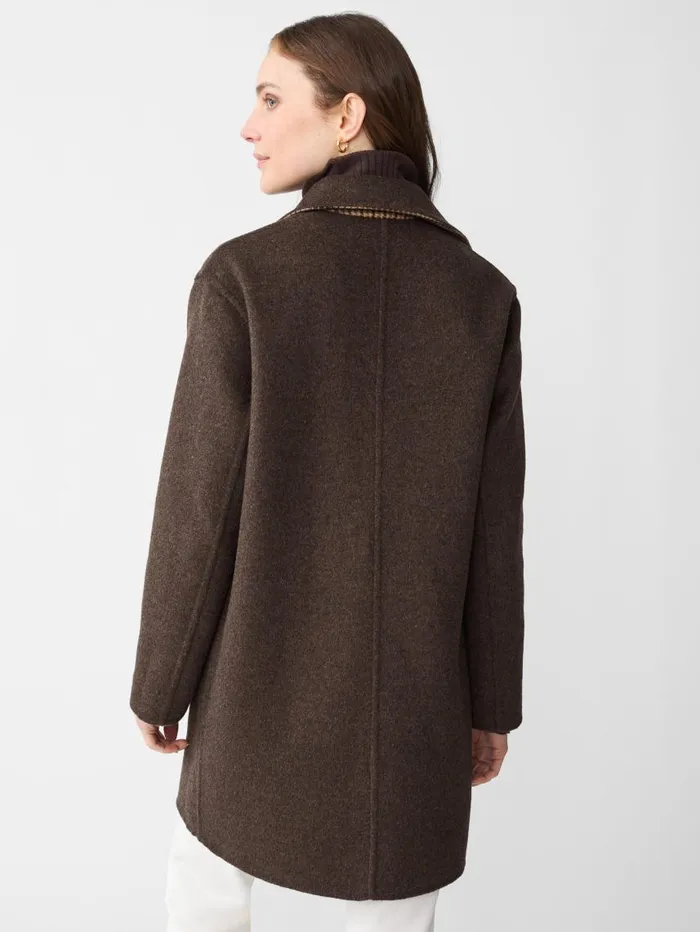 JMcLaughlin Frade Reversible Wool Coat In Houndstooth Tanbrowngreen Women Jackets and Outerwear JMcLaughlin Frade Reversible Wool Coat In Houndstooth Tanbrowngreen Women Jackets and Outerwear