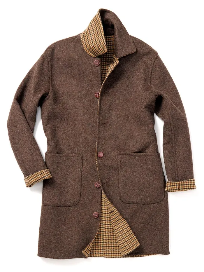 JMcLaughlin Frade Reversible Wool Coat In Houndstooth Tanbrowngreen Women Jackets and Outerwear JMcLaughlin Frade Reversible Wool Coat In Houndstooth Tanbrowngreen Women Jackets and Outerwear