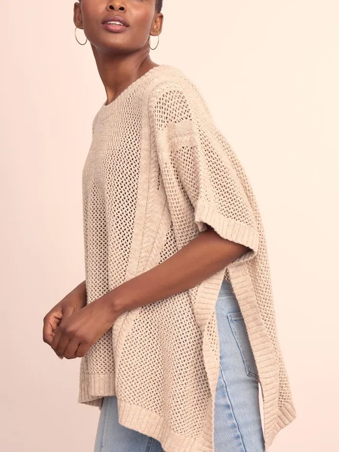 JMcLaughlin Katja Poncho Sandoff White Women Jackets and Outerwear