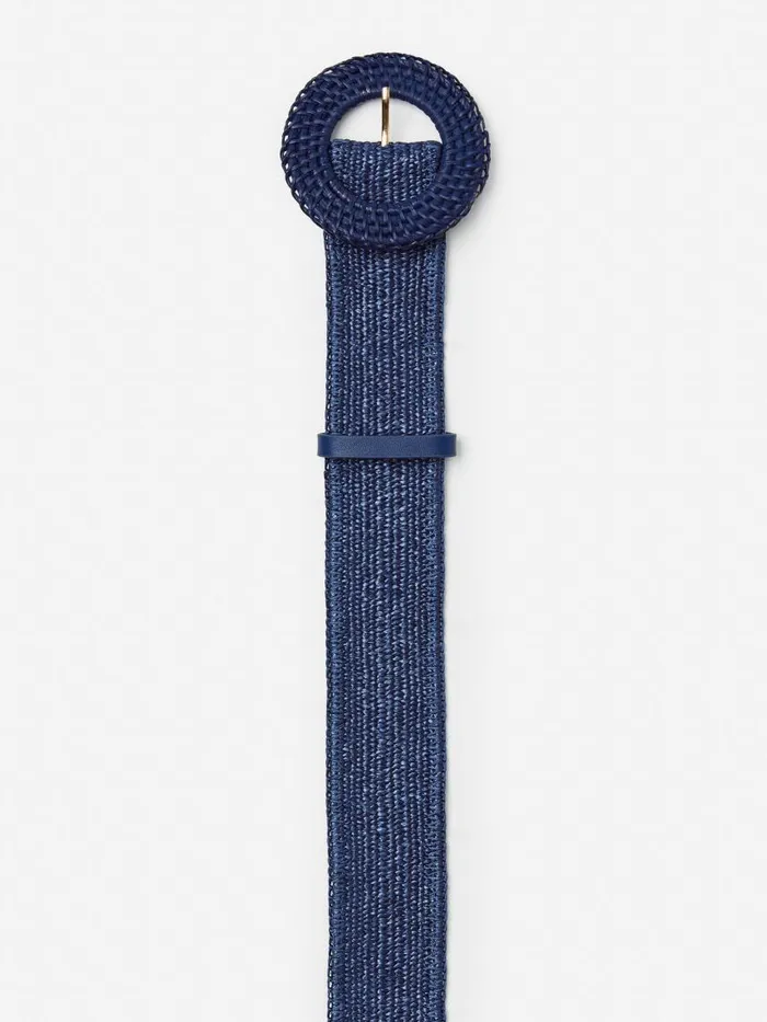 JMcLaughlin Popie Grasscloth Belt Navy Women Belts JMcLaughlin Popie Grasscloth Belt Navy Women Belts