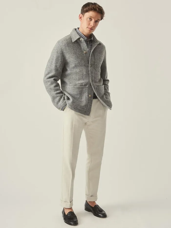 JMcLaughlin Redding StraightFit Chino Pants In Italian Moleskin Stone Men Pants JMcLaughlin Redding StraightFit Chino Pants In Italian Moleskin Stone Men Pants
