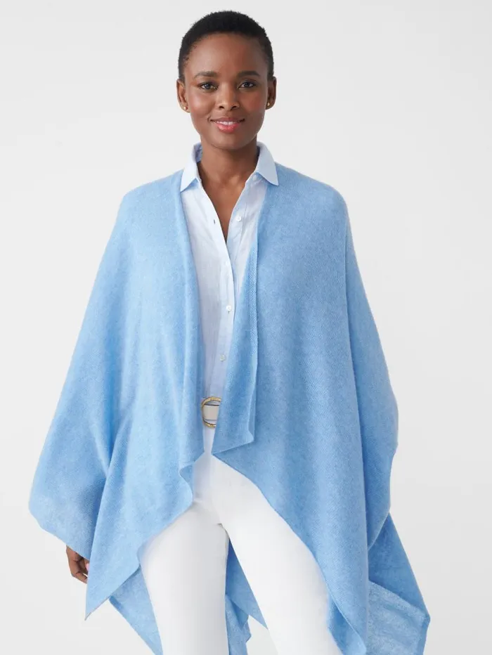JMcLaughlin Rossi Cashmere Wrap Indigo Blue Women Jackets and Outerwear JMcLaughlin Rossi Cashmere Wrap Indigo Blue Women Jackets and Outerwear