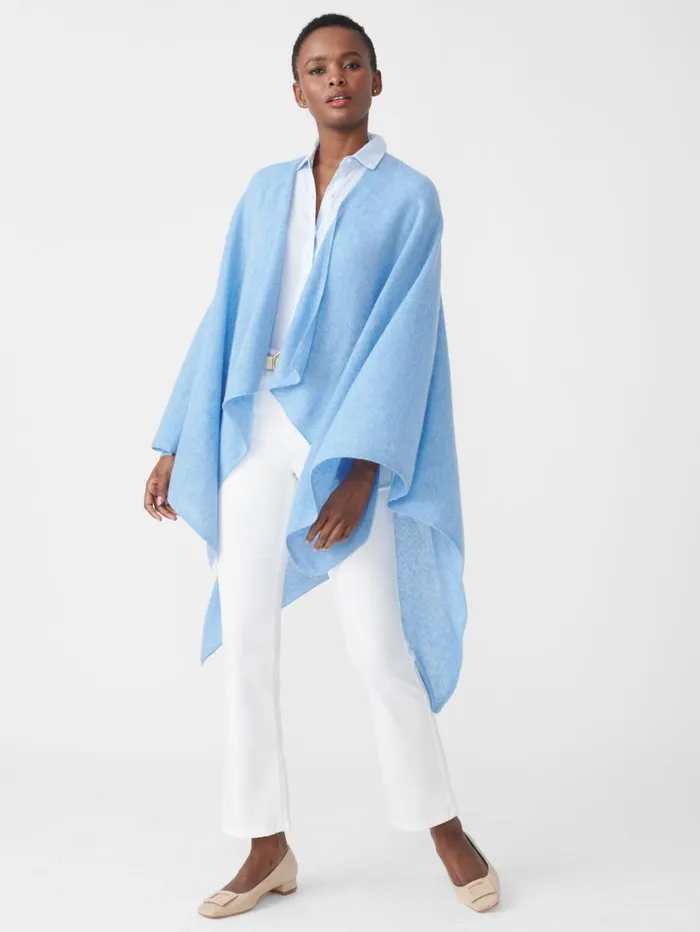 JMcLaughlin Rossi Cashmere Wrap Indigo Blue Women Jackets and Outerwear JMcLaughlin Rossi Cashmere Wrap Indigo Blue Women Jackets and Outerwear
