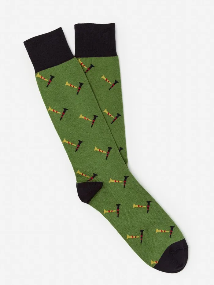 JMcLaughlin Socks In Golf Tee Dark Greennavy Men Socks