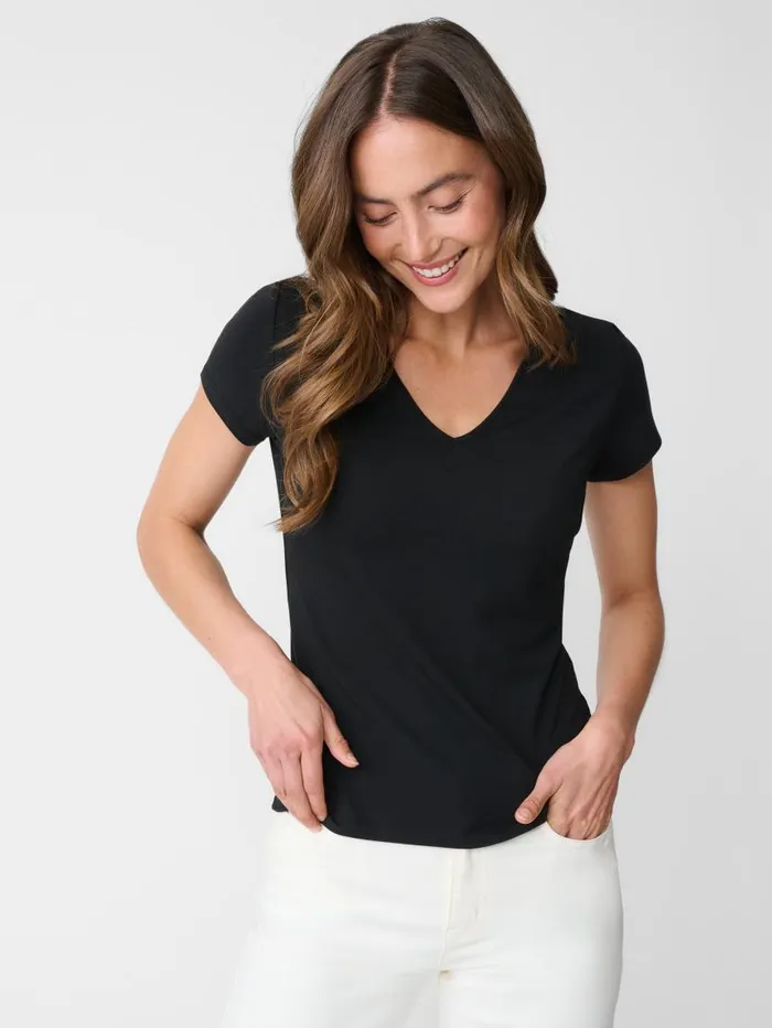 JMcLaughlin Terrine Tee Black Women Shirts and Tops JMcLaughlin Terrine Tee Black Women Shirts and Tops