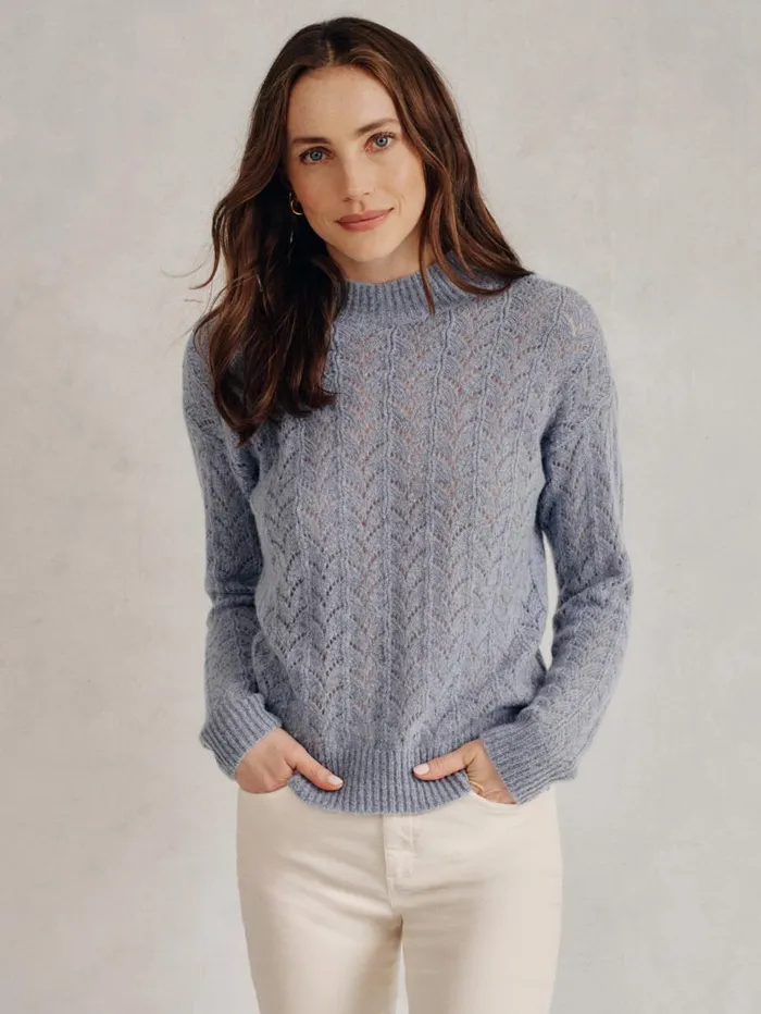 JMcLaughlin Tiler Sweater Heather Blue Women Sweaters